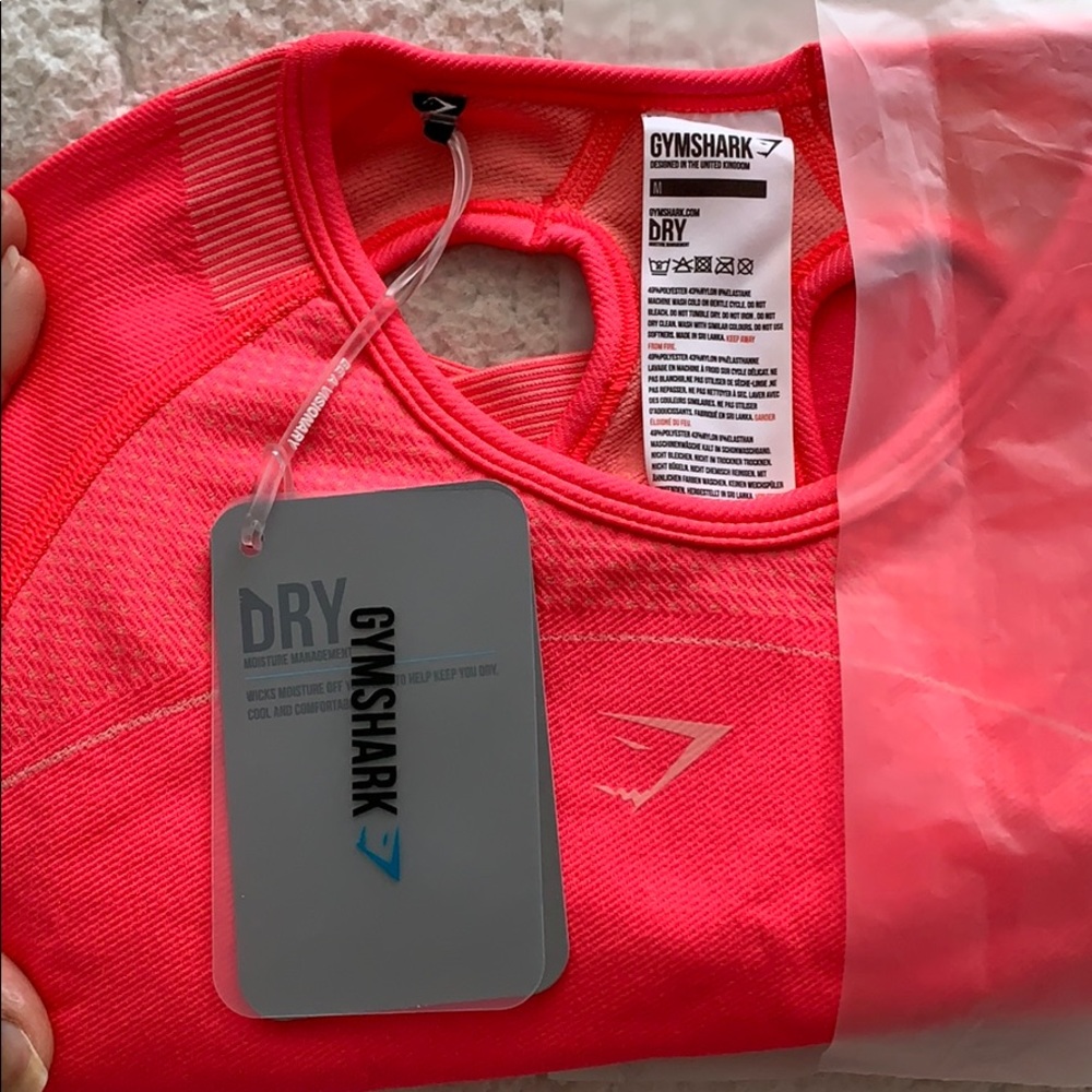 Gymshark Ultra Seamless Crop Top - Neon Pink M